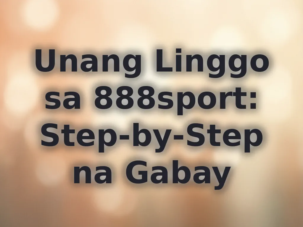 Gabay sa unang linggo